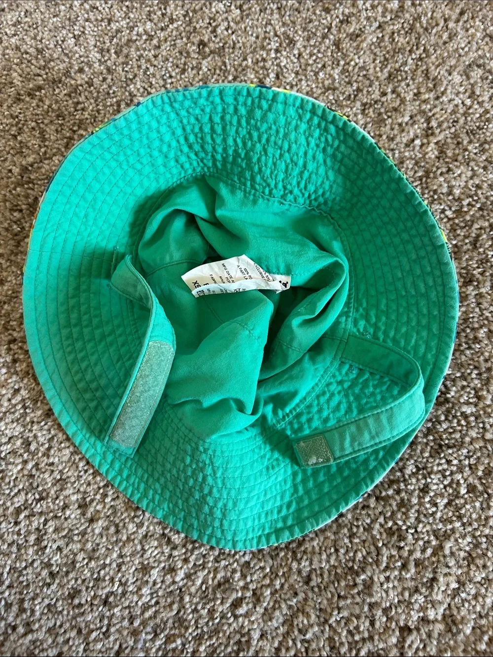 Patagonia Kids' Teal and Yellow Ocean-Print Bucket Hat